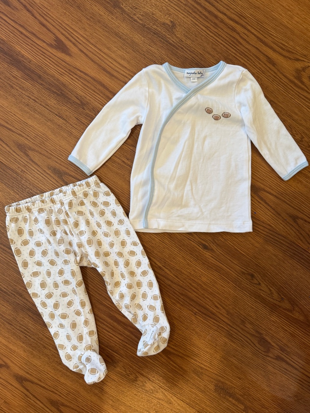 Magnolia Baby Football Print Matching Set